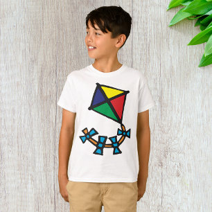 T-shirt Cerf-volant géométrique coloré avec queue à nœud
