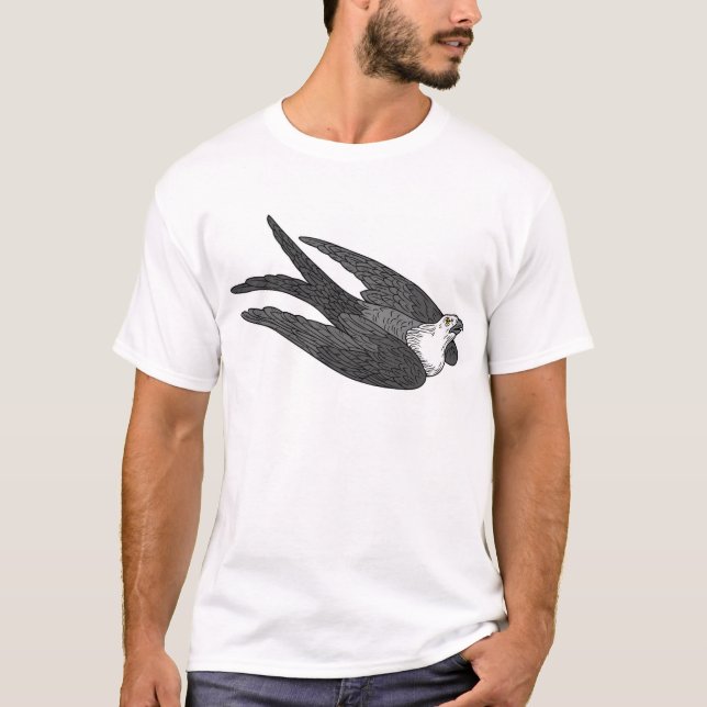T-shirt Cerf-volant Hirondelle-Coupé la queue (Devant)