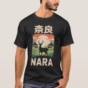 T-shirt Cerfs au coucher de soleil de Nara