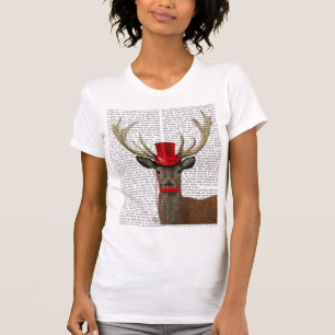 T-shirt Cerfs communs avec le casquette et la moustache