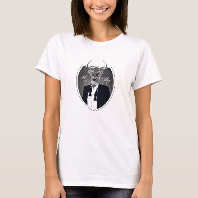 T-shirt Cerfs communs dans le smoking - séjour chic (Devant)