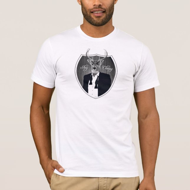 T-shirt Cerfs communs dans le smoking - séjour chic (Devant)