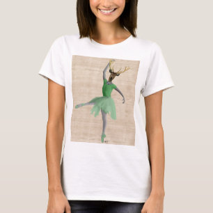T-shirt Cerfs communs de ballet en vert 2