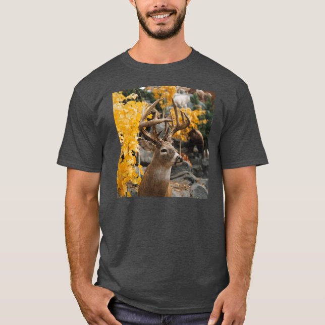 T-shirt Cerfs communs de trophée (Devant)