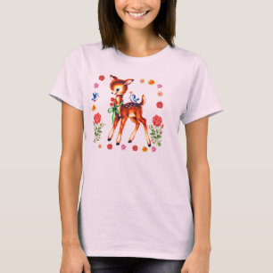 T-shirt Cerfs communs mignons de kitsch