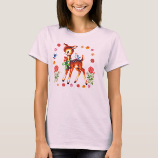 T-shirt Cerfs communs mignons de kitsch