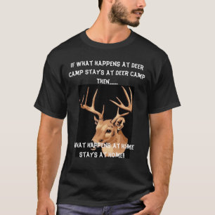 T-shirt cerfs communs, si ce qui se produit aux séjours d