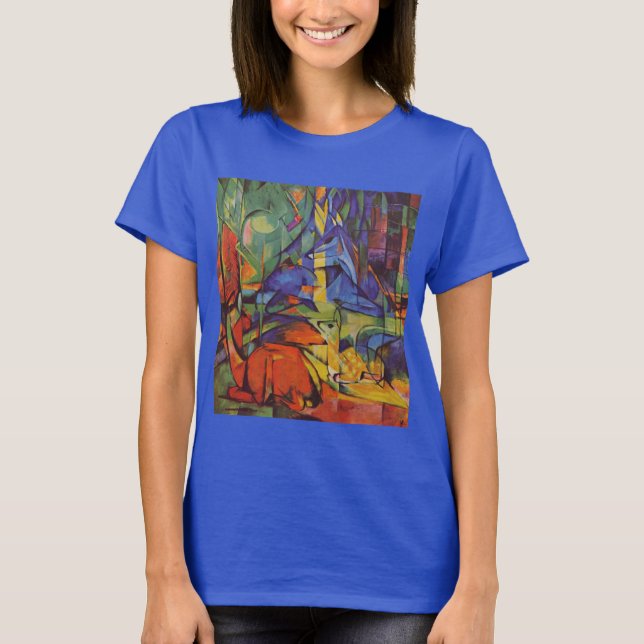 T-shirt Cerfs dans la forêt II de Franz Marc, Art ancien (Devant)