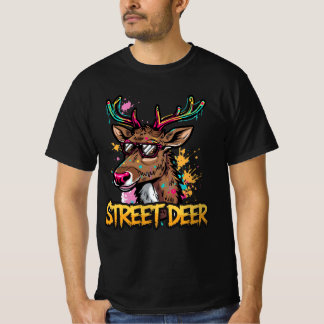 T-shirt Cerfs de rue – Graffiti Rennes Noël Design
