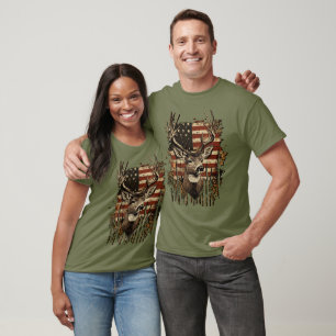 T-shirt Cerfs et campagne américaine