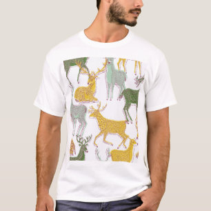 T-shirt Cerfs géométriques : Illustration Motif traditionn