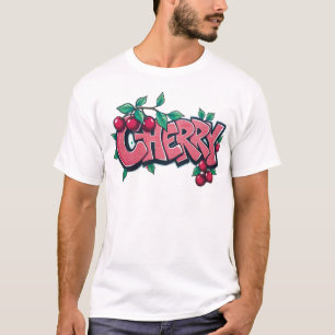 T-shirt cerise, cherrygraffiti, fruit, street art, urban