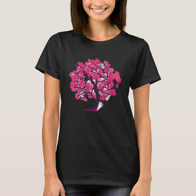 T-shirt Cerise en fleurs Belle Arbre de Vie (Devant)