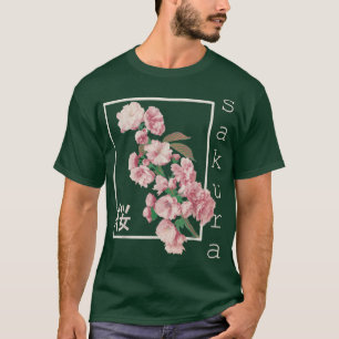 T-shirt Cerise en fleurs Graphique Vintage japonais Sakura