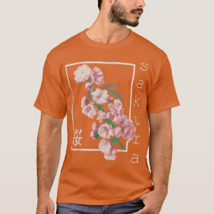 T-shirt Cerise en fleurs Graphique Vintage japonais Sakura