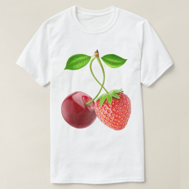 T-shirt Cerise et fraise ensemble (Design devant)