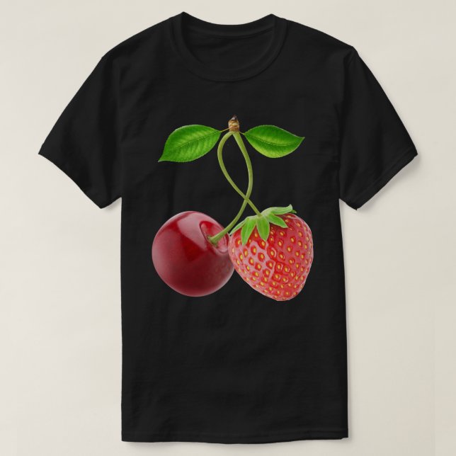 T-shirt Cerise et fraise ensemble (Design devant)
