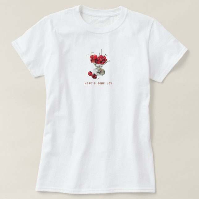 T-shirt Cerise mignon esthétique été frais fruit doux (Design devant)