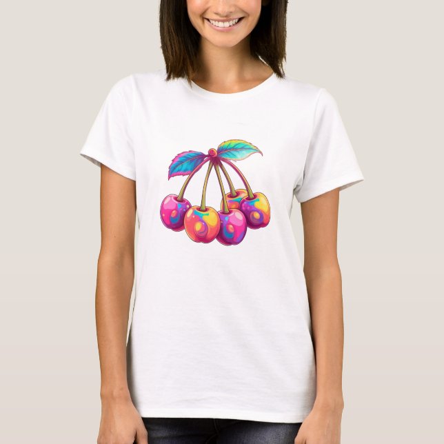 T-shirt Cerises colorées (Devant)