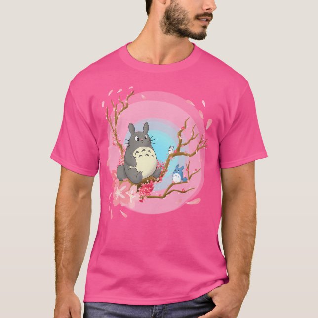 T-shirt Cerises de quartier Arrière - plan bleu rayé (Devant)
