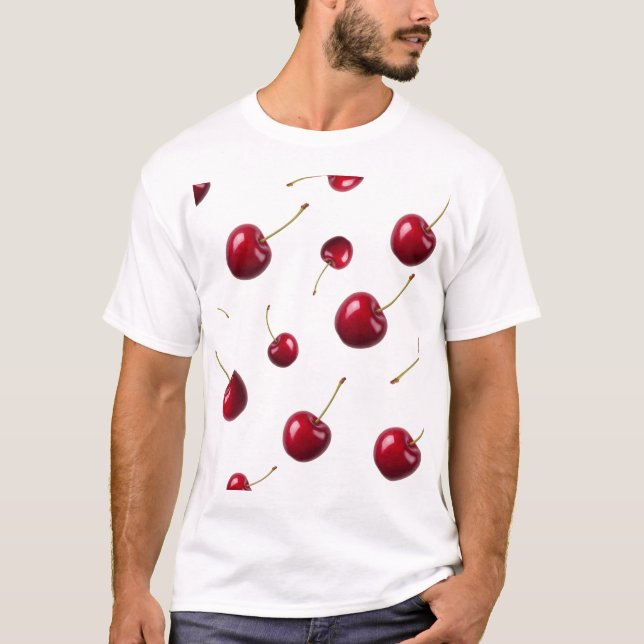 T-shirt Cerises Éparpillées (Devant)
