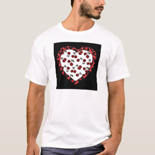 T-shirt Cerises Rockabilly RAB Impression Léopard Coeur