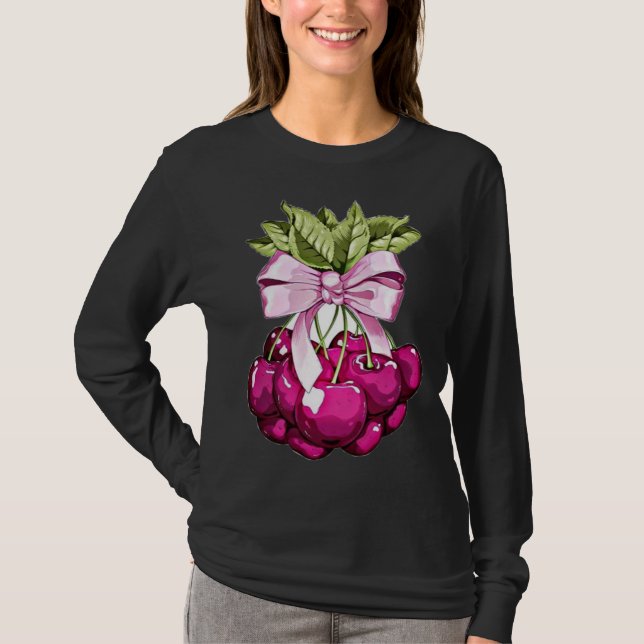T-shirt Cerises roses (Devant)