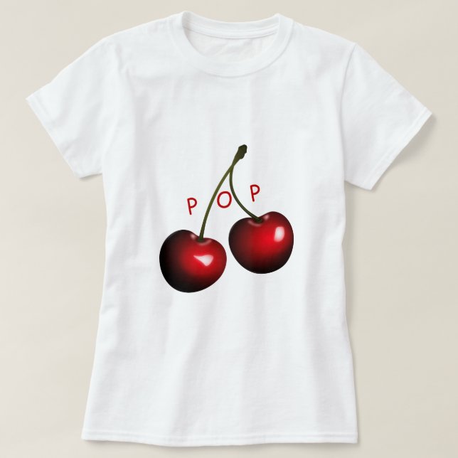 T-shirt Cerises rouges - Pop (Design devant)