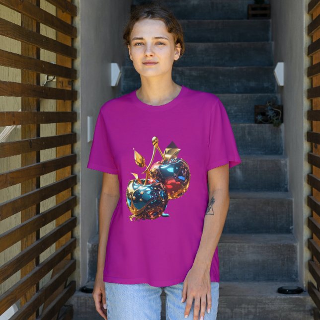 T-shirt cerises trempées en métal (Créateur téléchargé)