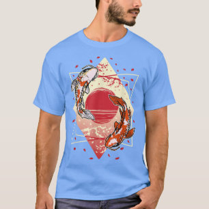T-shirt Cerisier Fleur Carp Koï Japonais Poisson Nishikigo