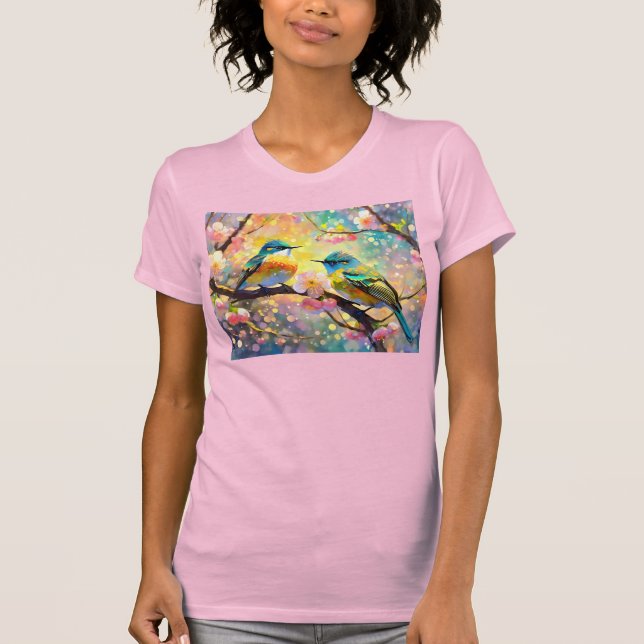 T-shirt Cerisier Imaginaire Sunrise Songbirds (Devant)