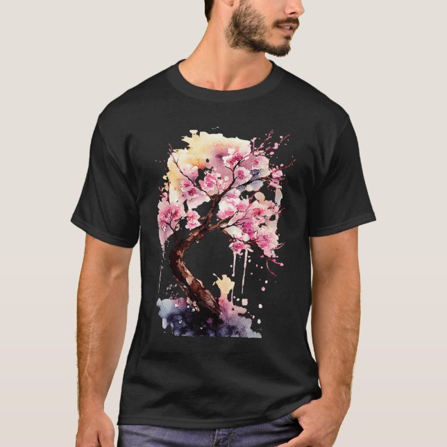 T-shirt Cerisier Japonais Fleur de Cerisier (Devant)