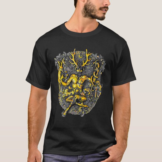 T-shirt Cernunnos Cerner Horned Celtic God (Devant)
