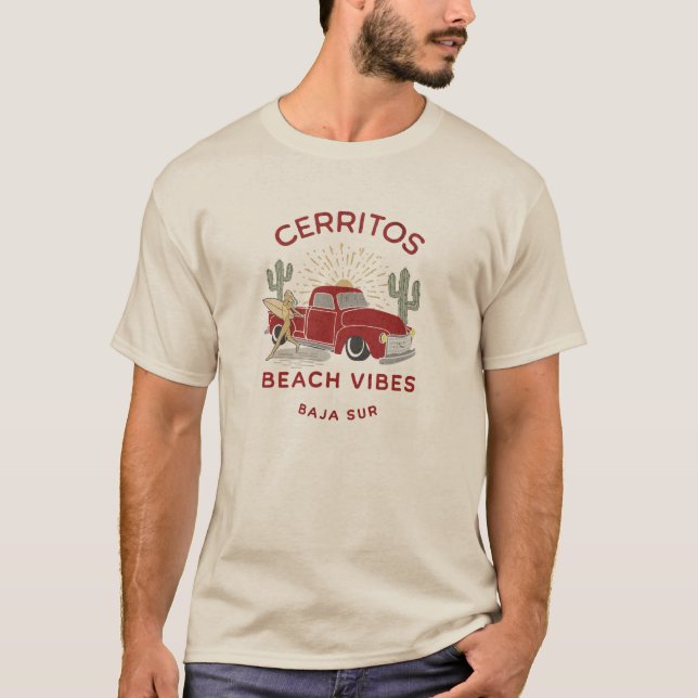 T-shirt Cerritos Beach Vibes Mexique vintage (Devant)