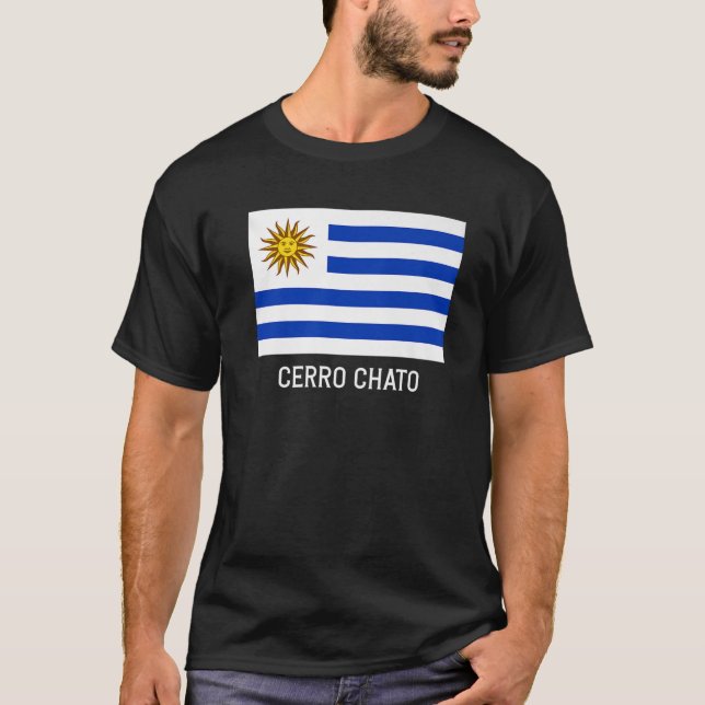 T-shirt Cerro Chato Uruguay Emblème Drapeau Escudo Bandera (Devant)