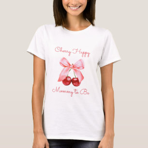T-shirt Cerry & Coquette Pink Bow Mommy to be Pregnancy