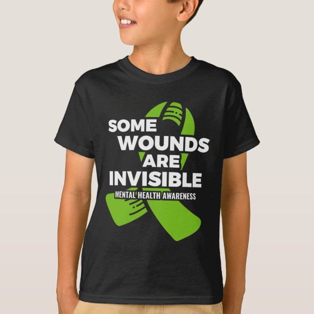 T-shirt Certaines blessures Invisible Santé mentale Sensib (Devant)