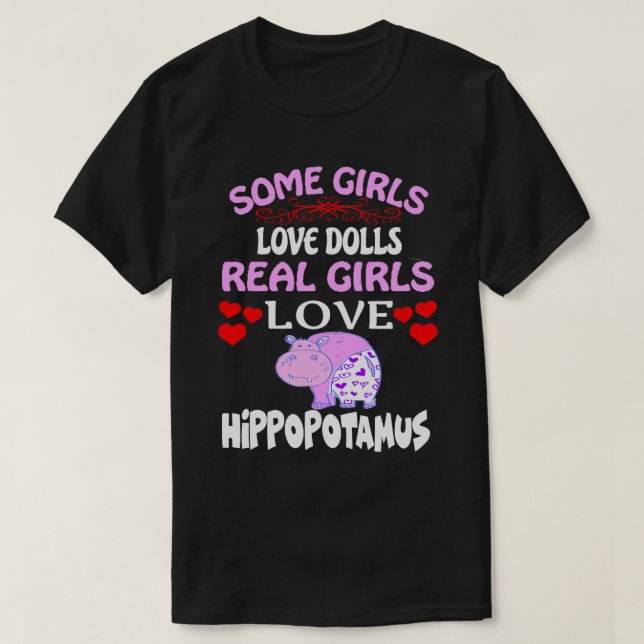 T-shirt Certaines Filles Aiment Poupées Filles Aiment Hipp (Design devant)