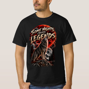 T-shirt Certaines Nuits Créent des Loups Légendaires Rouge