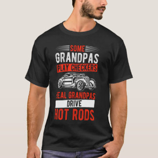 T-SHIRT CERTAINS GRANDPAS JOUER CHECKERS VRAI GRANDPAS DRI