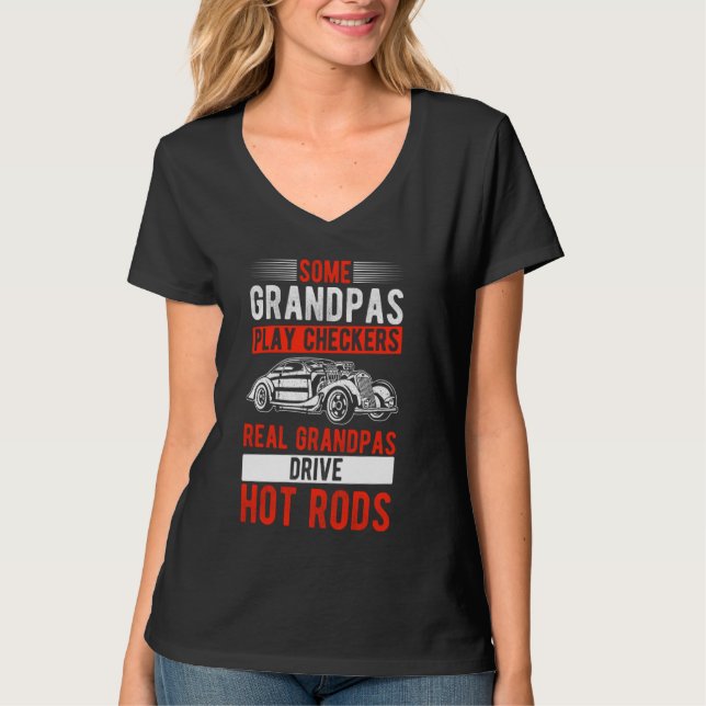 T-SHIRT CERTAINS GRANDPAS JOUER CHECKERS VRAI GRANDPAS DRI (Devant)