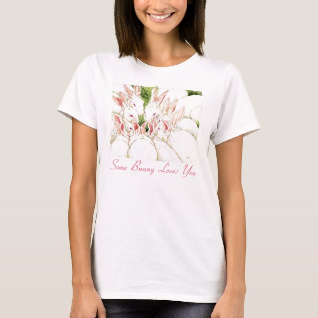 T-shirt Certains Lapins Vous Aiment - Chemise Lapins Blanc (Devant)