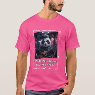 T-shirt Certains Pandas Sont Plus Emo Rocking Guitare Musi