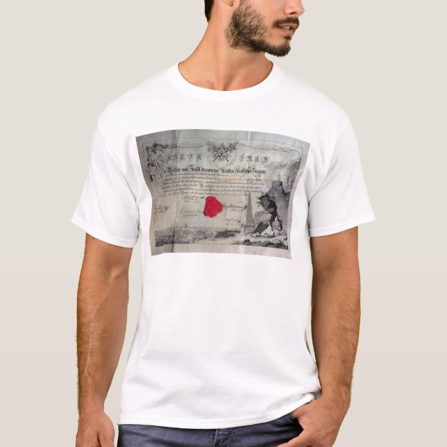 T-shirt Certificat maçonnique, 1785 (Devant)