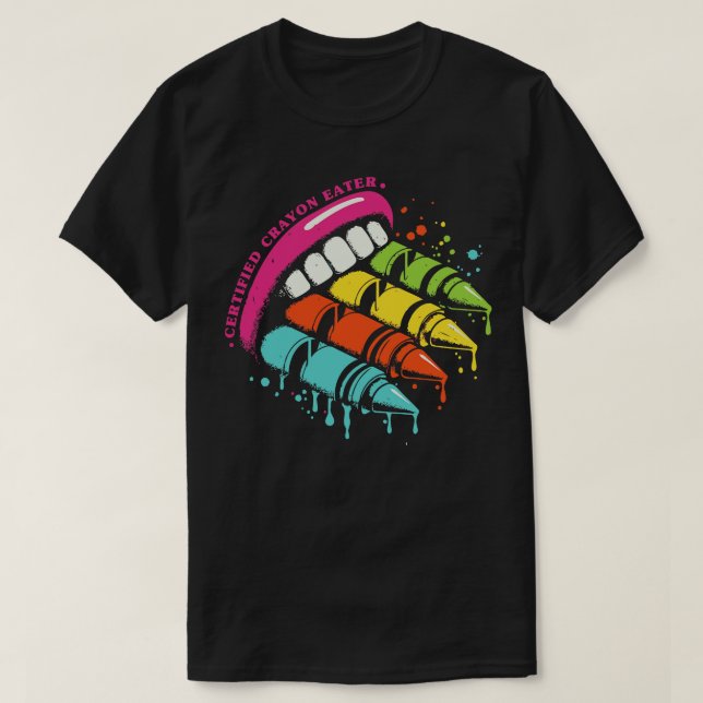 T-shirt Certifié Crayon Eater (Design devant)