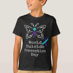 T-shirt Certifié de prévention du suicide chez le papillon