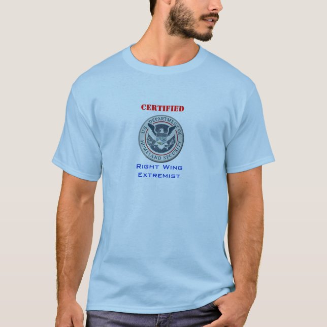 T-shirt certifié d'extrémiste de droite (Devant)