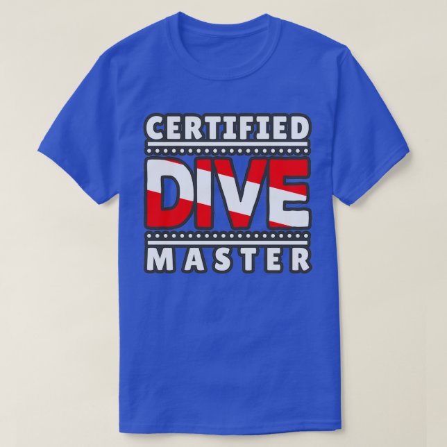 T-shirt Certifié Dive Master (Design devant)
