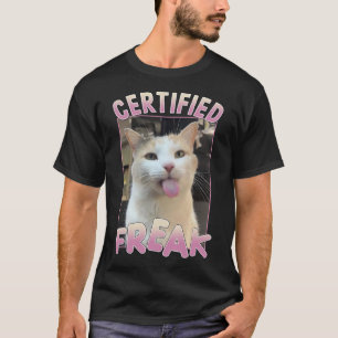 T-shirt Certifié Freak Cute Chat Amateurs de mème Animaux 