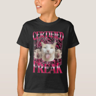 T-shirt Certifié Freak Eat Cement Maudit Chat Funny Cat Me